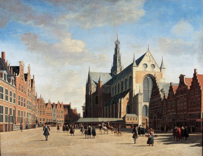 El Gran Mercado en Haarlem de Gerrit Adriaensz Berckheyde